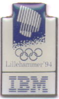 IBM hvit/blå epoxy Lillehammer OL 1994