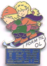 IBM "I form til OL" with mascots Kristin and Håkon