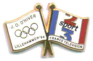 2-3 Sports flagg i kryss Lillehammer OL 1994