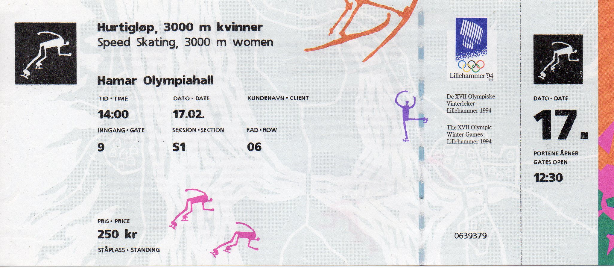 Ticket - Speed skating 3000 m women