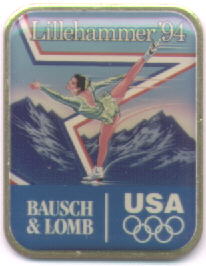 Bausch & Lomb picture pin figure skating