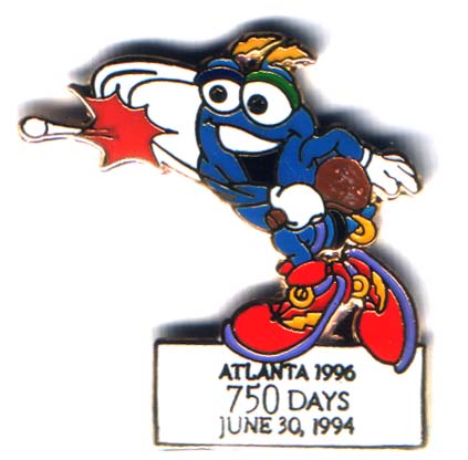 Atlanta 1996 Izzy 750 days to go