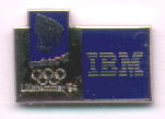 IBM mini pin silver trim numbered Mr. pin