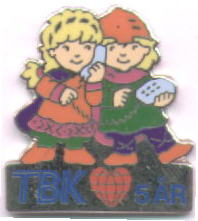 TBK 5 år (5 years) mascots Kristin and Håkon