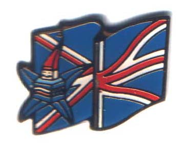 Albertville 1992 Mascots flag Storbritannia