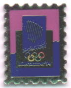 Stamp pin given to the buyers of the stamp collection
