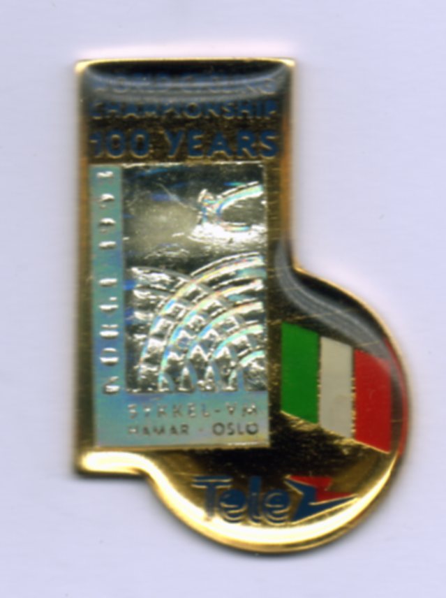 Tele flaggpin Italia Sykkel VM 1993