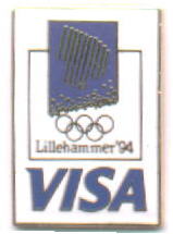 VISA hvit Lillehammer OL 1994