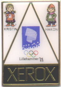 XEROX maskotter trekant Lillehammer OL 1994