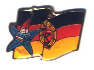 Albertville 1992 Mascots flag Øst Tyskland