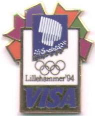 VISA med krystaller Lillehammer OL 1994