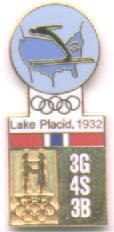 Historisk pin Lake Placid 1932