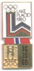 NOC Memorabilia pin Lake Placid 1980