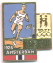 Historisk pin Amsterdam 1928
