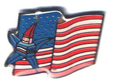 Albertville 1992 Mascots flag USA