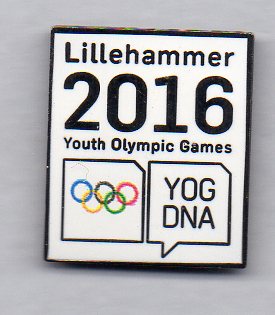 Logo pin hvit liten Ungdoms-OL 2016
