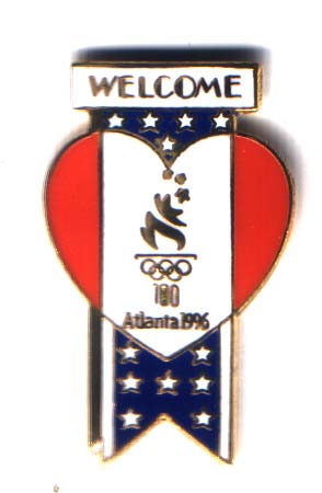 Atlanta 1996 heart pin Welcome