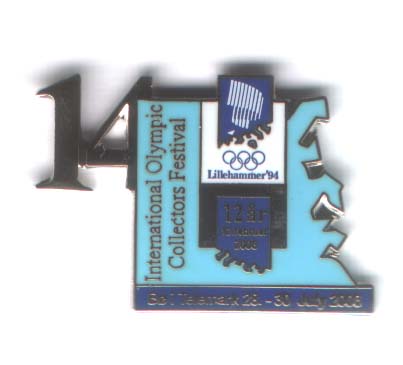 14th Int. pinsfestival Bø 2006 with number Lillehammer OL 1994