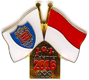 Monaco w/flag - Youth Olympic Games Lillehammer 2016