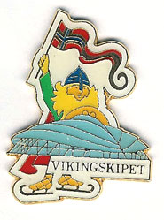 Viking med flagg - Vikingskipet