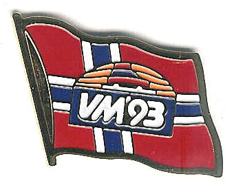 Norsk flagg VM skøyter 1993 - Vikingskipet